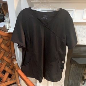 Cherokee Infinity Black Scrub Top 2X